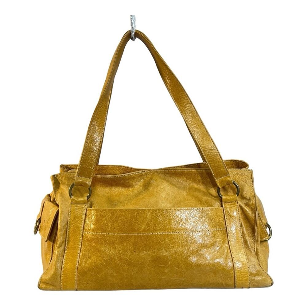 MARNIE BUGS Vintage Mustard Gold leather satchel or tote